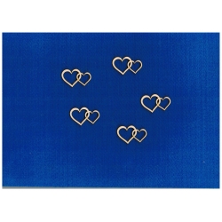 Serca złączone komplet  5szt ( 4,7x2,8 cm ) , serce